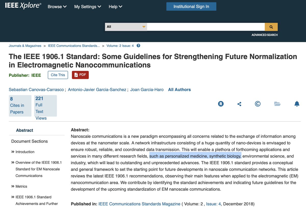 CorinneNokel's tweet photo. In Vivo Wireless Communications and Computer Networking 

Synthetic Molecular Engineering inside of the Human Body WITHOUT INFORMED CONSENT 

IEEE 1906.1 #CiscoYANG 

Precision AI Medicine

#SyntheticBiology #MolecularBioengineering 
#Graphene #eHELLth
https://t.co/T28iH3l5ch https://t.co/v46WpKS7rV