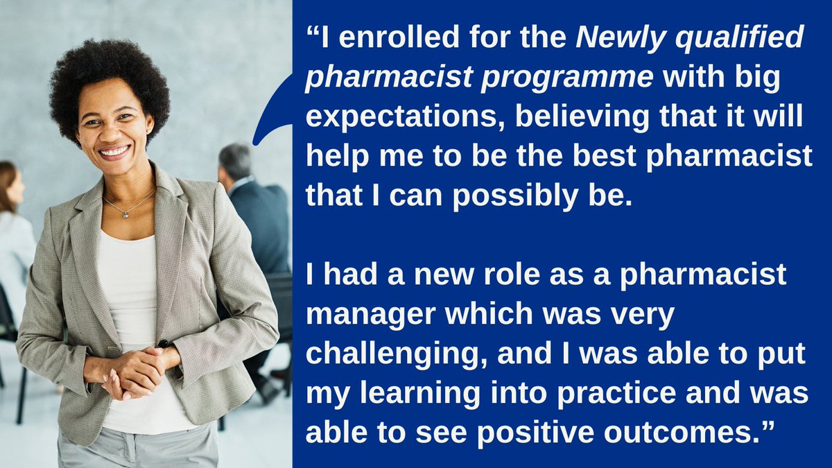 Our Newly qualified pharmacist programme will help you adapt to a new phase in your career and will experience the responsibilities of professional judgment and accountability.

Applications close next month!
 bit.ly/3QHMoq