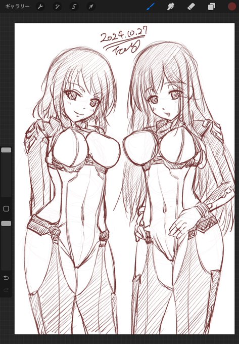 ファクター深沙希さん&amp;にゃーさん( ˘ω˘)

バエルでハニトラされたら勝てる気がしない…_(:3」∠)_

#アリスギアお絵かき 