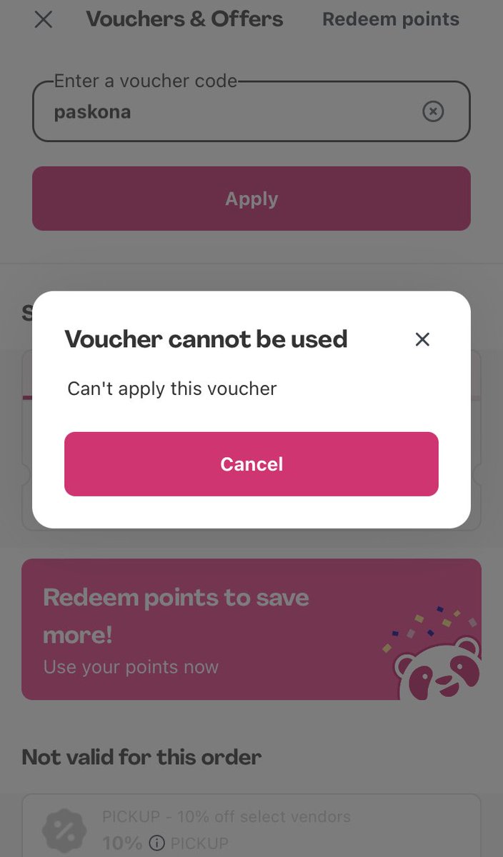 LaM0chi's tweet photo. @gugiecart PASKONA voucher doesn’t work for Mcdonald’s https://t.co/hFbg8cS7Ca