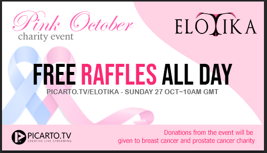 📣 <a href="/elotika_art/">🔞 🎨 ELOTIKA ☠️ELOLAND DICTATOR</a> Charity Stream🔴Live NOW on PICARTO. ART FOR GOOD + in-stream raffles.
#BreastCancerAwarenessMonth 

🔴 NOW LIVE ON:
picarto.tv/elotika

🥰💫Join the amazing <a href="/elotika_art/">🔞 🎨 ELOTIKA ☠️ELOLAND DICTATOR</a> on <a href="/PicartoTV/">Picarto.tv</a> for a special charity stream supporting breast cancer awareness!  💝