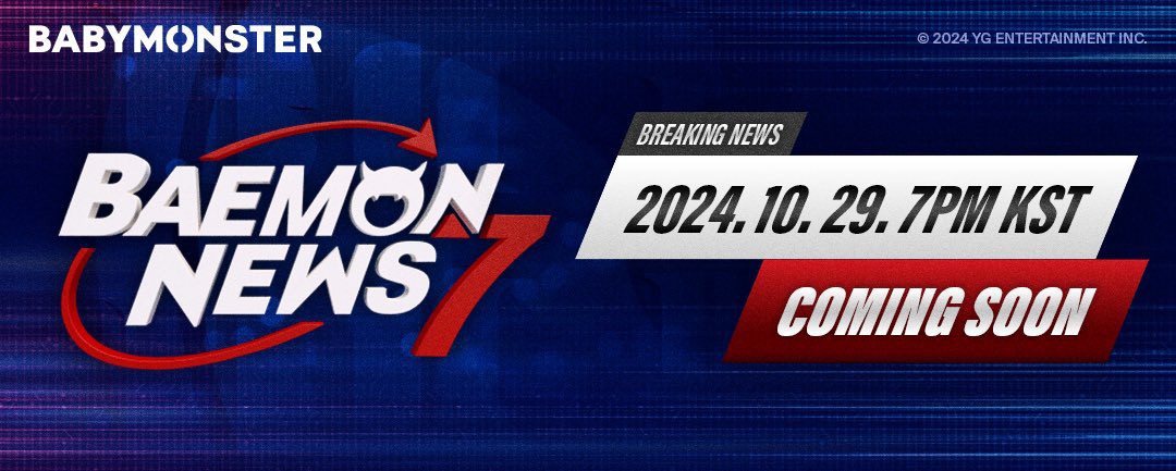 BAEMON NEWS 7 will be released on Oct. 29. 

Pre-Save: ygbabymonster-drip.com

#BABYMONSTER #베이비몬스터
<a href="/YGBABYMONSTER_/">BABYMONSTER</a>