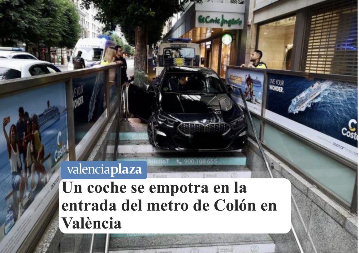 joanribo's tweet photo. Pel que sembla s’han passat afegint carrils de cotxes a Colón https://t.co/XN2KByxLDf