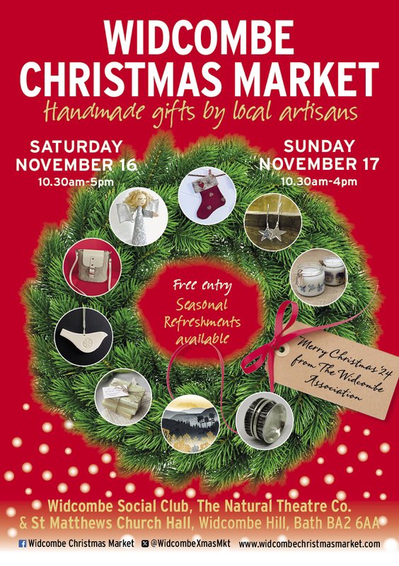 The Widcombe Christmas Market is back bigger and better than ever! It’s the perfect place to find your special Christmas presents! 16 - 17 November 2025