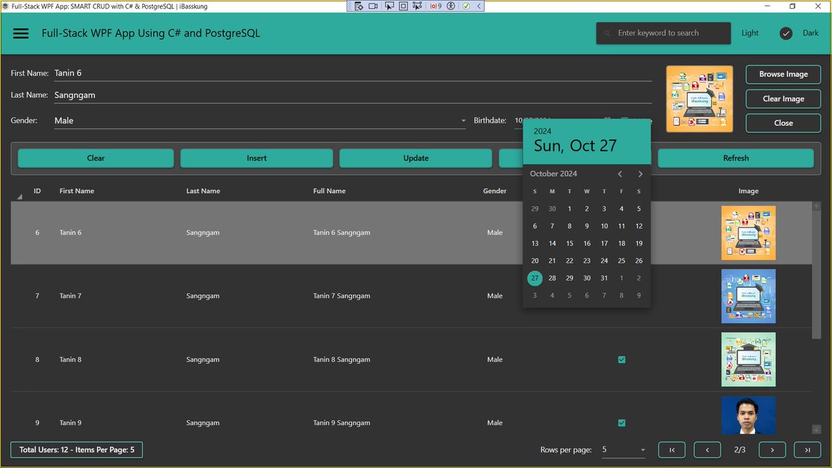 IBasskung's tweet image. ทดสอบ WPF บนหน้าจอ Notebook ดูบ้าง
Testing My WPF App on Notebook Screen.
#iBasskung #WPF #DesktopDevelopment #UIdesign