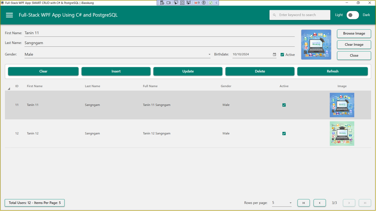 IBasskung's tweet image. ทดสอบ WPF บนหน้าจอ Notebook ดูบ้าง
Testing My WPF App on Notebook Screen.
#iBasskung #WPF #DesktopDevelopment #UIdesign