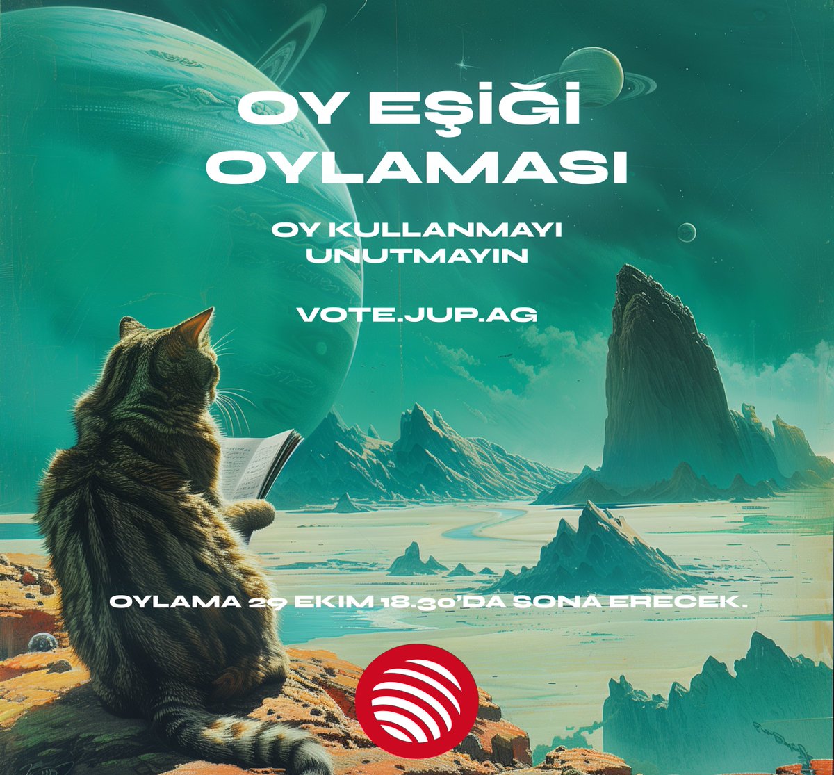 Jupiter Turkey🪐 🇹🇷 (@jupturkey) on Twitter photo Önümüzdeki ASR ödüllerinden faydalanmak için oy kullanmayı unutmayın!
vote.jup.ag
Oylama 29 Ekim saat 18.30'da sona eriyor. Önümüzdeki ASR ödüllerinden faydalanmak için oy kullanmayı unutmayın!
vote.jup.ag
Oylama 29 Ekim saat 18.30'da sona eriyor.