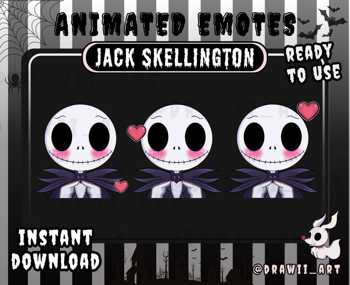 ¡¡ Consigue tus emotes para halloween !!

#etsy #twitchemotes #emotes #illustration #fanart