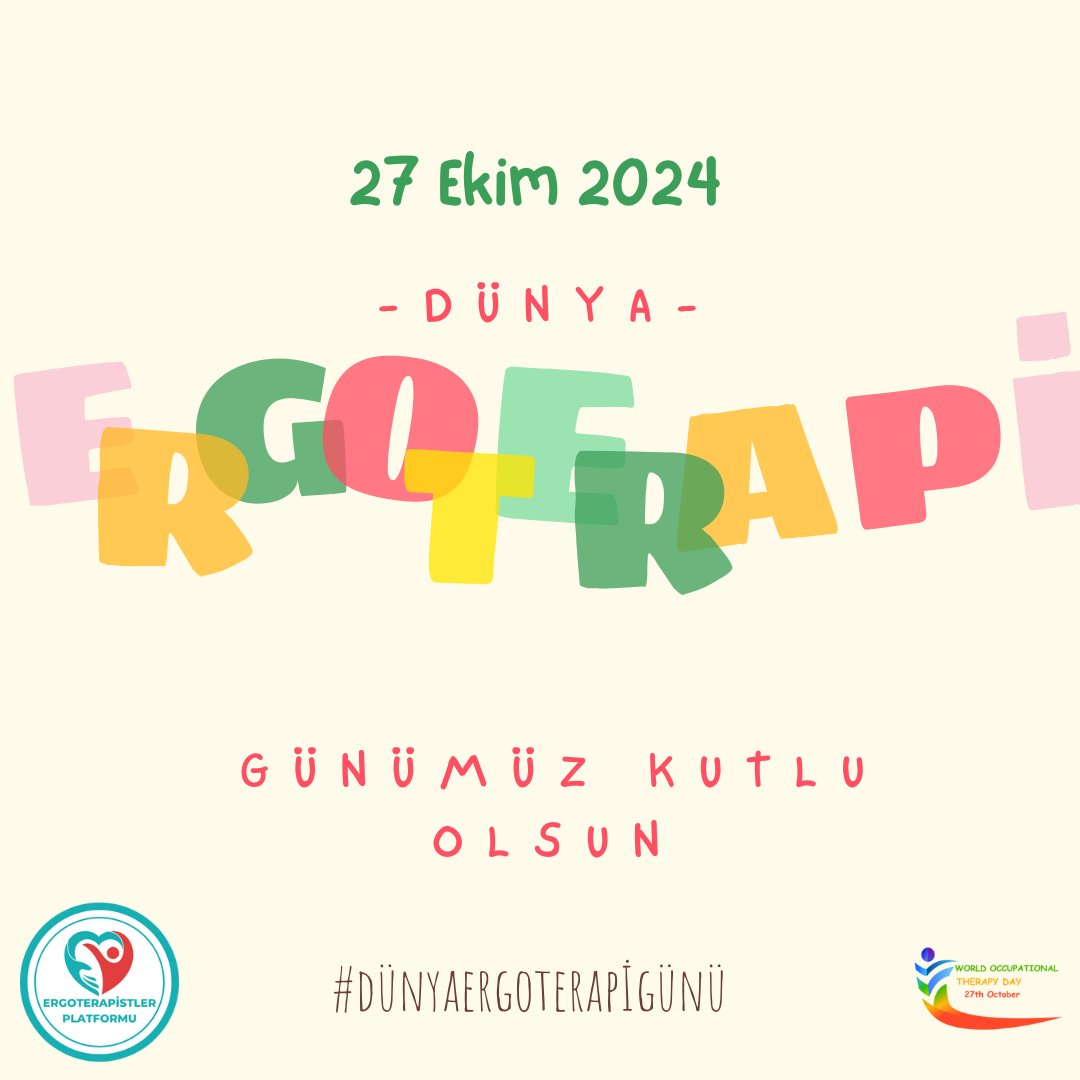 Ergoterapi ile bireylerin yaşam kalitesini yükseltmek ve toplumda daha etkin bir rol almalarını sağlamak en büyük hedeflerimizdendir. #DünyaErgoterapiGünü