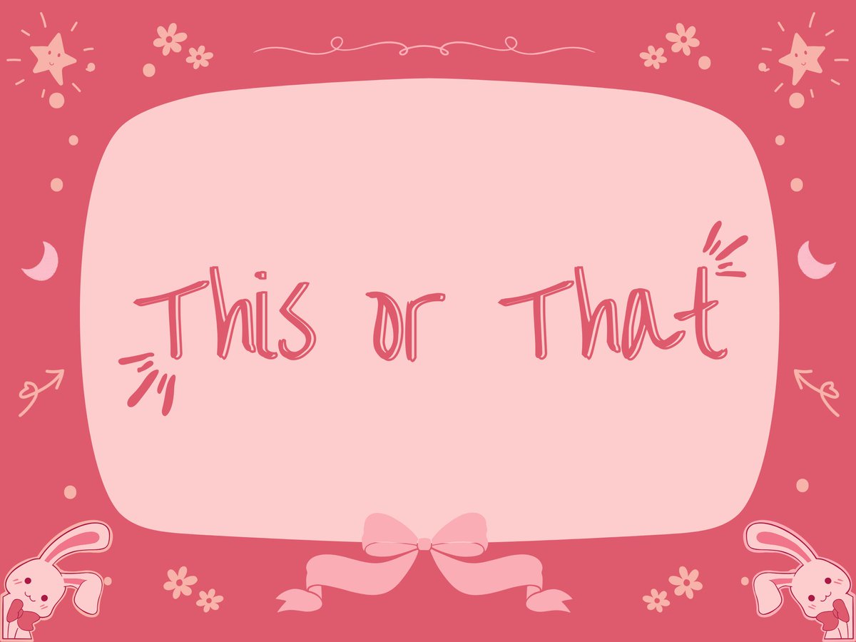As an attendee of Reagan’s birthday, here's an activity that you're surely familiar with! As the game says, you'll have to choose between two foods and just quote-retweet “THIS” or “THAT” as your answer. Hope you'll enjoy it!

#HAPPYREAGANDAY
#ALDRICTIVE23rdBIRTHDAY