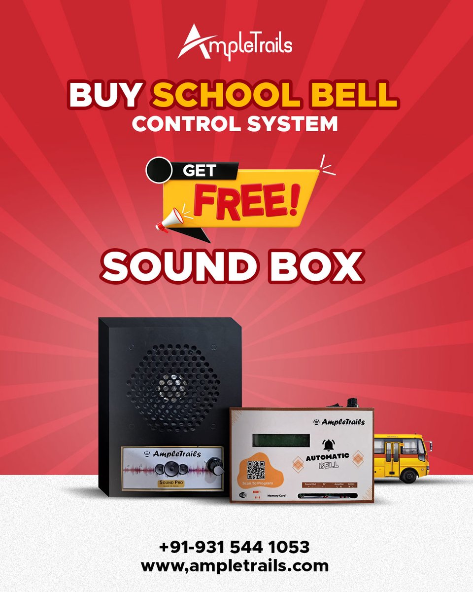 ampletrails's tweet photo. https://t.co/FCYUoyyNpT
Upgrade Your School with an Automatic Bell System
#automaticbellsystem #smartbellsystem #digitalschoolbell #schoolbellsolution #schoolbellsoftware #schoolbellhardware #schoolbelltimer #schoolbellautomation #schoolbellcontrol https://t.co/90S4JskglT