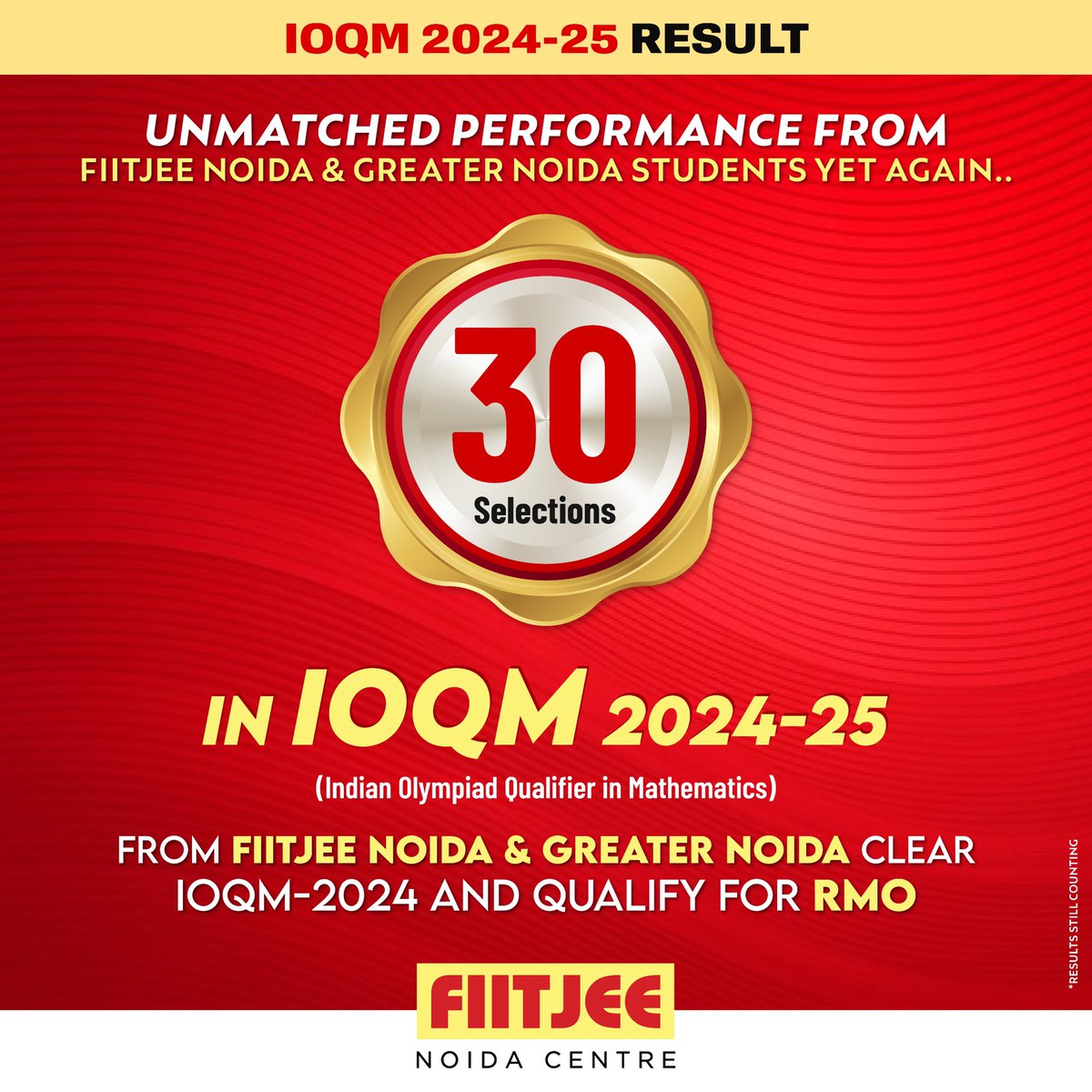 Fiitjee_Noida's tweet image. FIITJEE Noida IOQM 2024-25  Result Update🏅
We are proud to announce that 3️⃣0️⃣ students* have excelled in the Indian Olympiad Qualifier in Mathematics (IOQM) 2024-25!

A huge congratulations to all the students and their parents!

#IOQM #FIITJEE #FIITJEENoida #QualityEducation