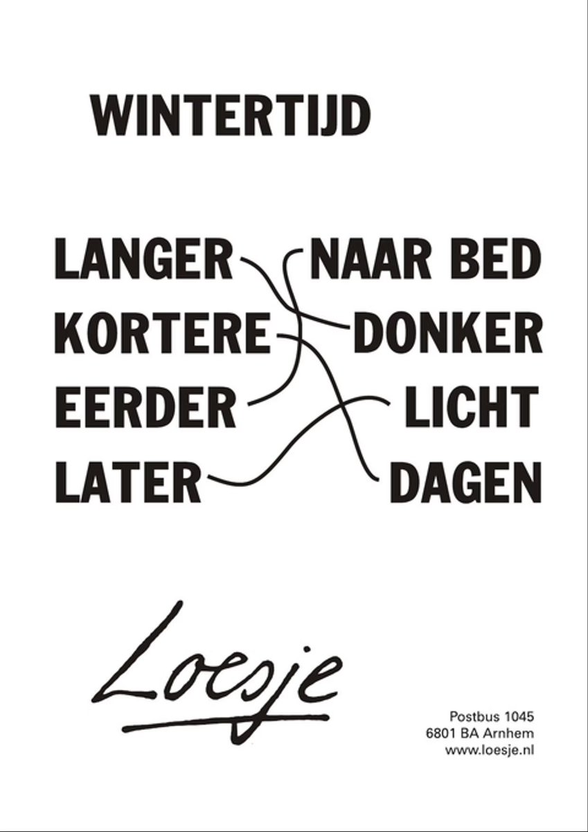 Wintertijd: daar gaan we weer!! 😢Weken van slag, en te vroeg wakker …. ik hang de vlag uit wanneer er eens doorgepakt wordt op dit te stoppen. #ritmemens #bioritmevanderel