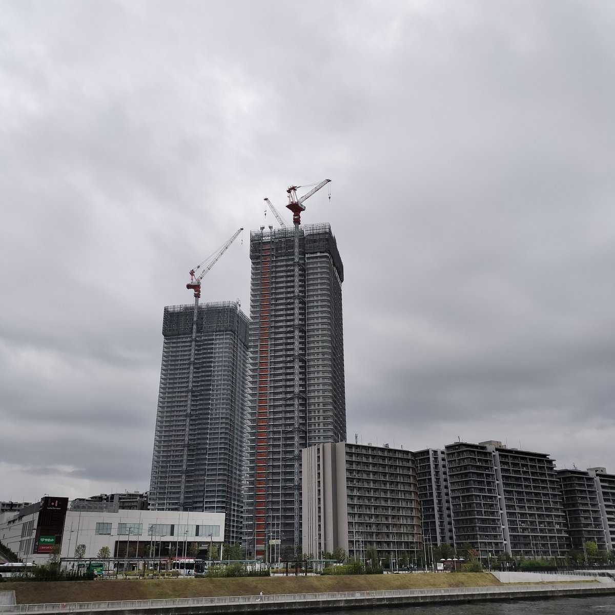 TTTからだと、豊海もskyduoの建築状況良く見える。