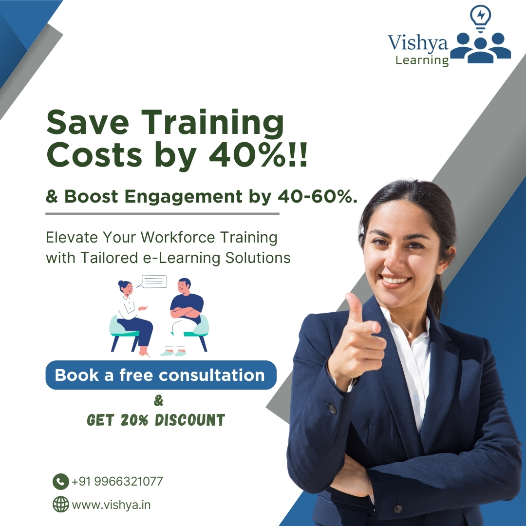 VishyaLearning's tweet image. Save up to 40% on training costs while boosting engagement by 40-60%! 🚀 Elevate your workforce training with customized e-learning solutions designed to meet your unique needs. 

#WorkforceTraining #ELearningSolutions #TrainingCostSavings #BoostEngagement  #vishalearning #iti