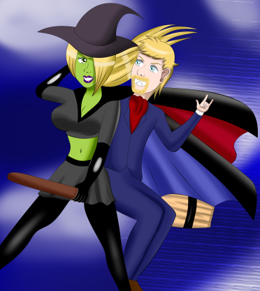 Sean Armstrong (@seanarmy85) on Twitter photo Hi hope that you  are all well.
I had this drawn for me as part of a trade it shows Stacey and Ben 
Ben didn't know his luck when he  was picked up on a broom by his sexy green skinned girlfriend Stacey who was dressed like a witch, "do you need a lift babe?" Hi hope that you  are all well.
I had this drawn for me as part of a trade it shows Stacey and Ben 
Ben didn't know his luck when he  was picked up on a broom by his sexy green skinned girlfriend Stacey who was dressed like a witch, "do you need a lift babe?"