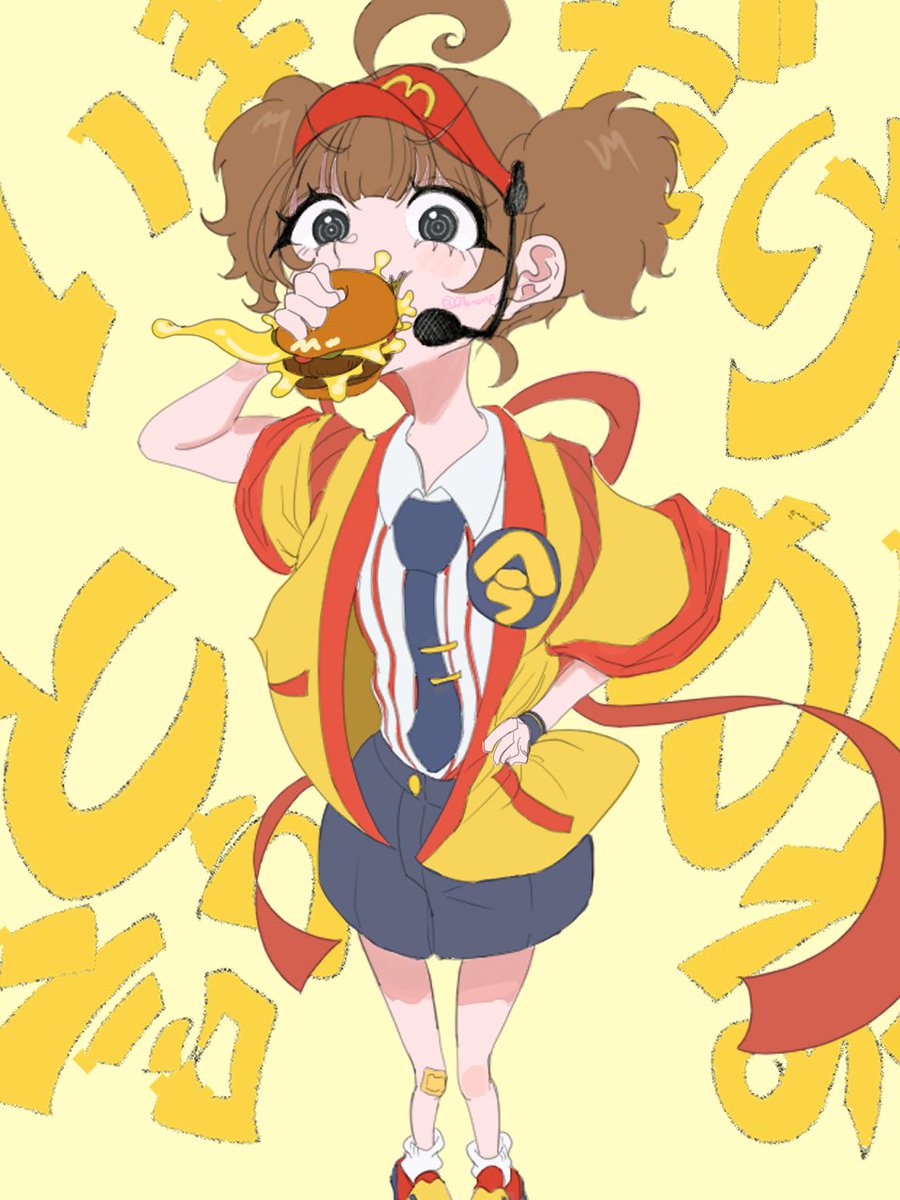 「#いまだけダブチ食べ美 」|あもーねのイラスト