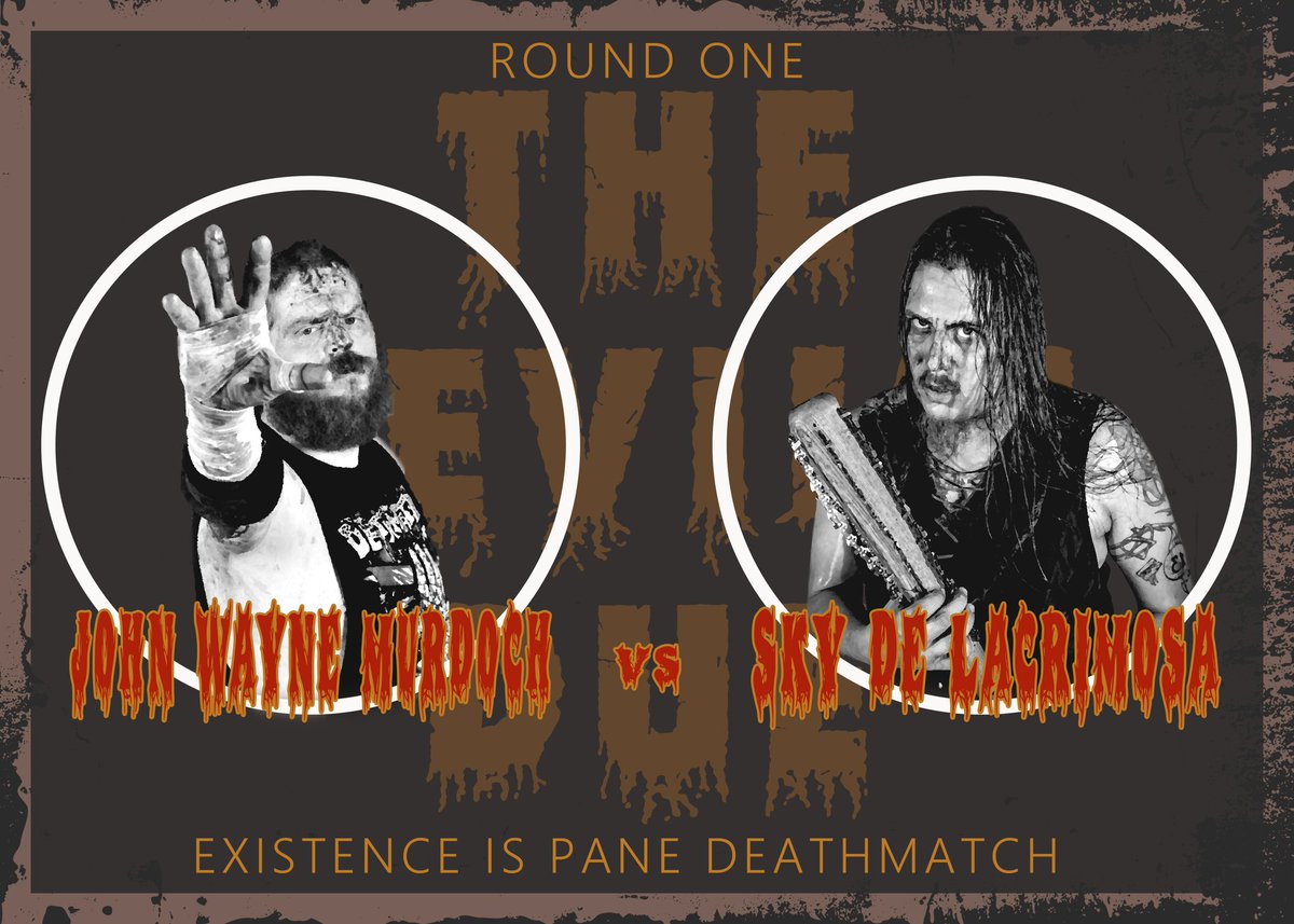 skydelacrimosa's tweet photo. ALMOST TIME. IT'S TIME FOR ME TO STEP UP. ITS TIME FOR ME TO SHOW JUST WHY NOT ONLY DO I BELONG HERE, I BELONG FUCKING EVERYWHERE. @TheDukeJWM YOU MIGHT NOT RESPECT ME NOW... BUT AFTER TOMORROW @DeathITF ... YOU SURE AS FUCK WILL.
#texaschainsaw #excessiveviolence #deathmatch https://t.co/Ard0Gd9BW3