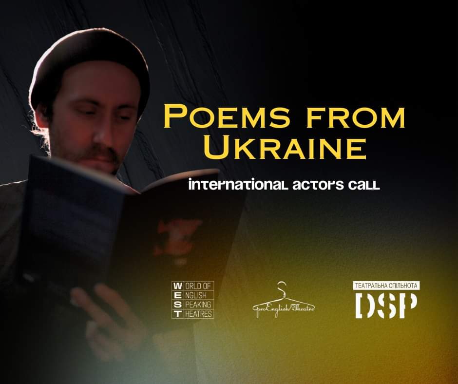 Looking for international actors, native speakers of English worldwide for our new project "Poems From Ukraine"

Read more and register facebook.com/share/rWN4KYFg…

Slava Ukraini