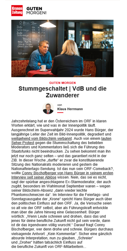 piratebasewien's tweet image. der #bürger zerfliesst in der #krone vor selbstmitleid.

phantomschmerzen hat er auch.
sagt er.

die @krone_at wird wirklich jeden tag peinlicher.