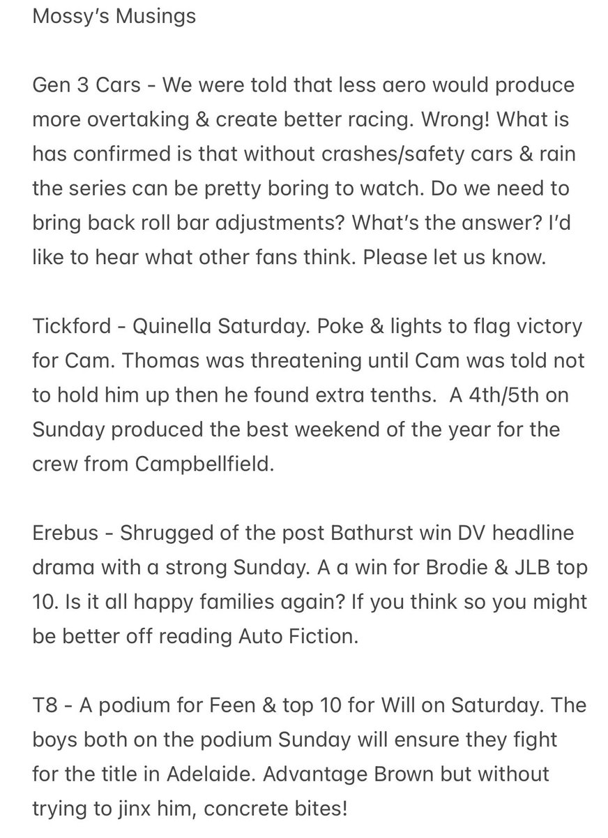 V8SC Opinion tweet media