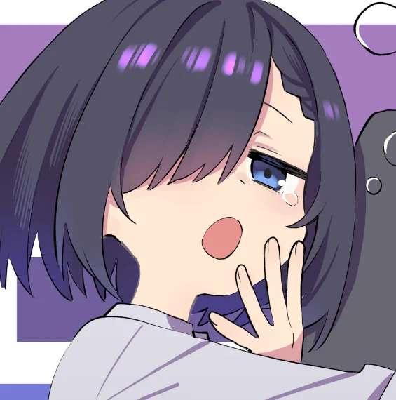 眠そうなスミを描いてます 