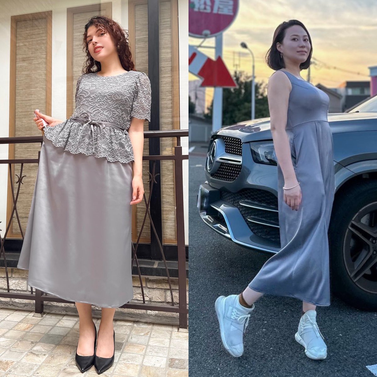 結婚式ならこれ！4wayのストレッチセットアップ！ レースもサテンも 
