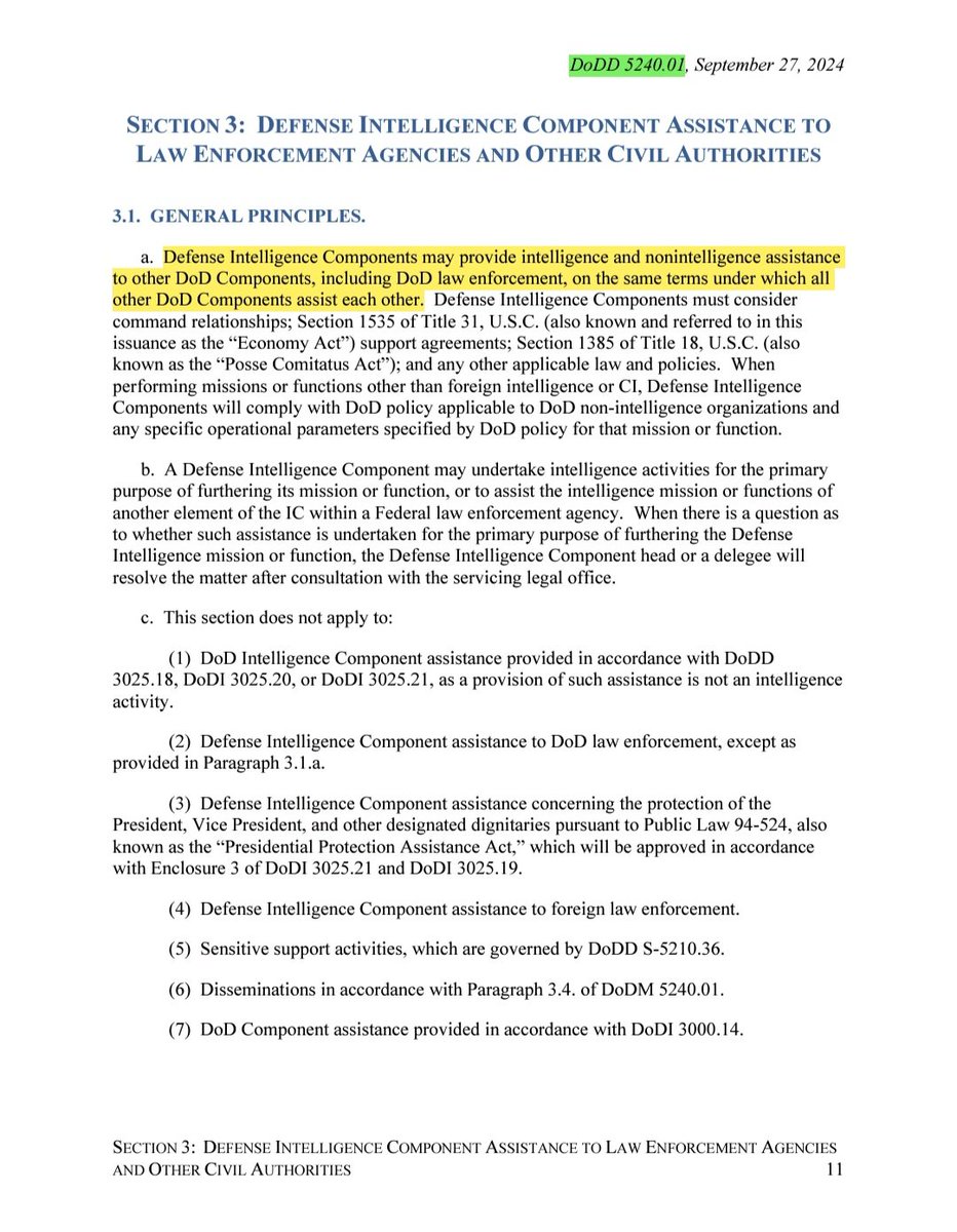 _KontroverC_'s tweet photo. Did some due diligence on DoD Direcrive 5240.01, which references DoDD 5210.56. Do with it as you may. My interpretation leads me to believe there is...potential...

https://t.co/sgJJjzz6NK

https://t.co/wyB8Ae55t3 https://t.co/rw4eHRrGch