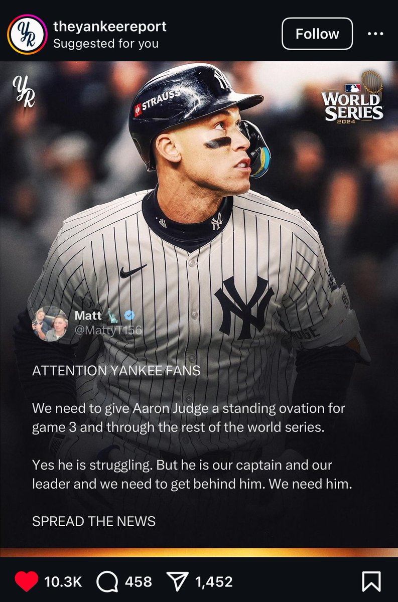 WORD IS SPREADING 

LETS GO YANKS