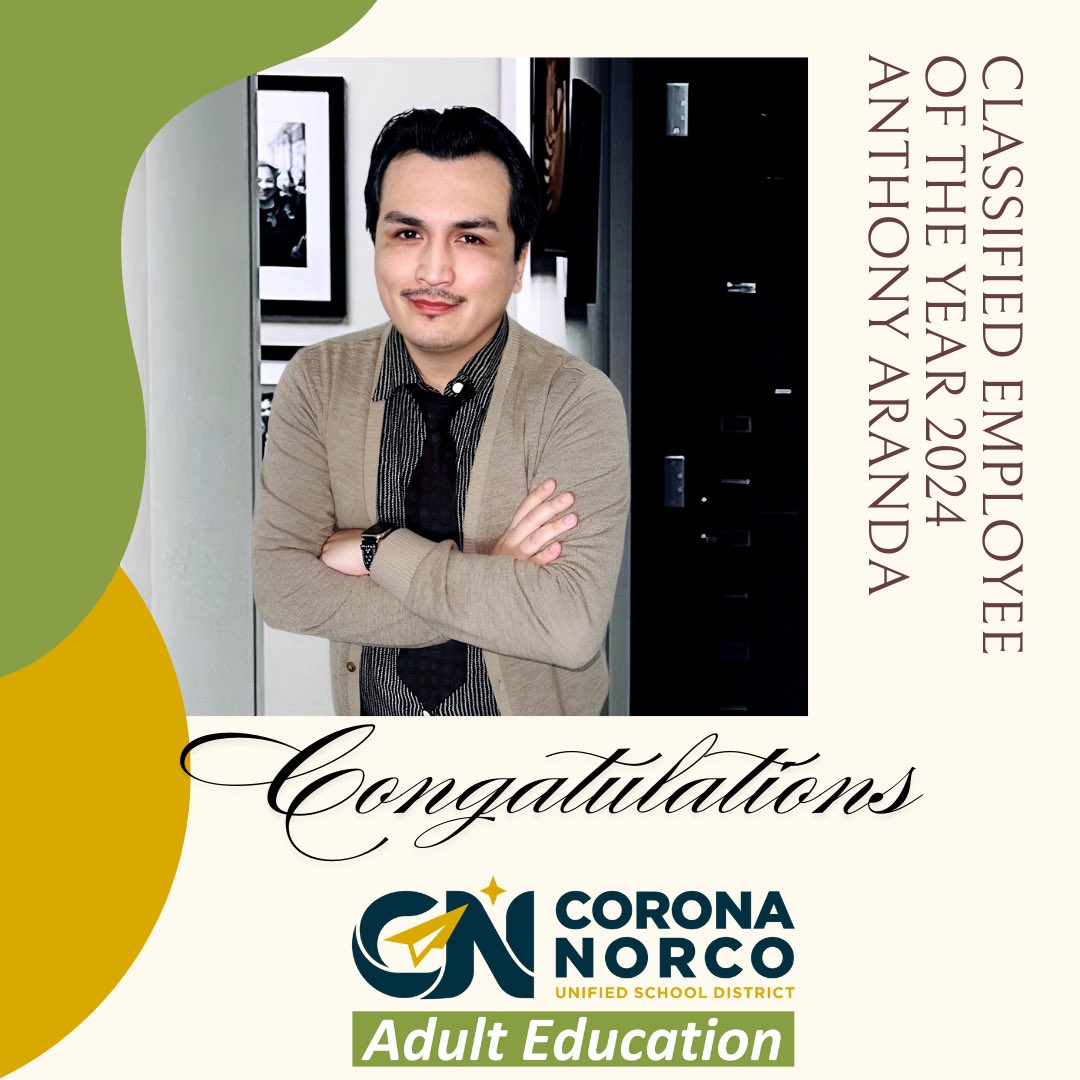 cnAdultSchool's tweet photo. Congratulations Anthony Aranda! 🎉🎊 https://t.co/rMaixVBQGG