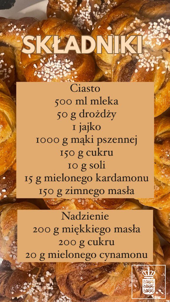 DenmarkinPoland's tweet photo. 🇩🇰 przepis na niedzielę dłuższą o godzinę. 

W latach 80tych cynamonówki wypiekano głównie w środy - piekarnie chcąc podreperować swój budżet namawiały do świętowania środka tygodnia. Cynamonki nie pytają o dzień - są zacne codziennie! 

#DenmarkInPL https://t.co/piKb2i8wIc