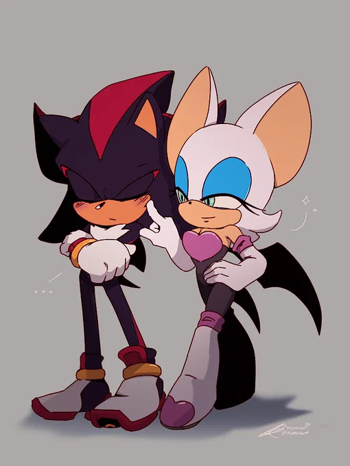 Handsome Shadow x Rouge#shadouge #sonicartist 