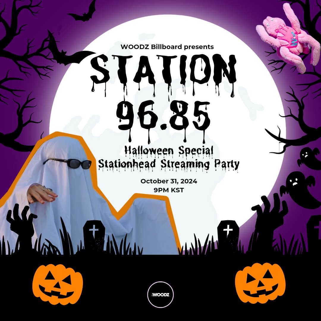WOODZBillboard's tweet photo. Get ready for a spooky good time! 🎃👻 Join us on Stationhead for a streaming party for WOODZ! Let's vibe to his hits, chat, and play trick🕷️🕸️ or treat🍬🍭 together! 

🗓️ October 31, 2024
🕘 9:00PM KST

#WOODZ #우즈
#Station9685
@_chowoodz https://t.co/1m9JlTsKkg