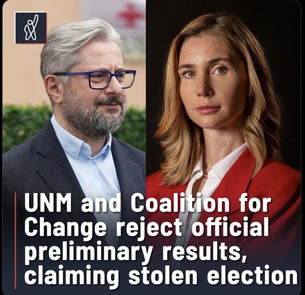 ENC_Europe's tweet photo. Both @Transparency_GE and @isfed_official show elections in #Georgia 🇬🇪 were marked by 'systemic fraud' &amp; 'widespread rigging' (10% of vote or more).

ENC staff calls on 🇪🇺officials, MEPs, Member States, media &amp; civil society to immediately reject the fraudulent result.

Share 🙏 https://t.co/3zc0Z9hbGH