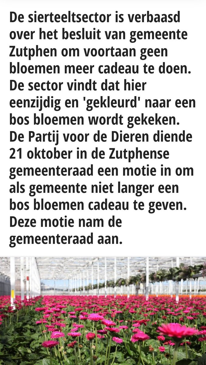 Esend74's tweet image. De tuinbouwsector is nu aan de beurt.