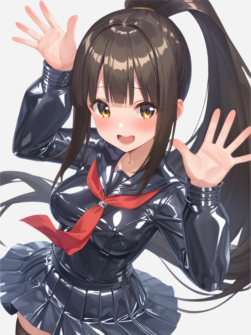 ラテックスセーラー服/Latex sailor suit #AIart 