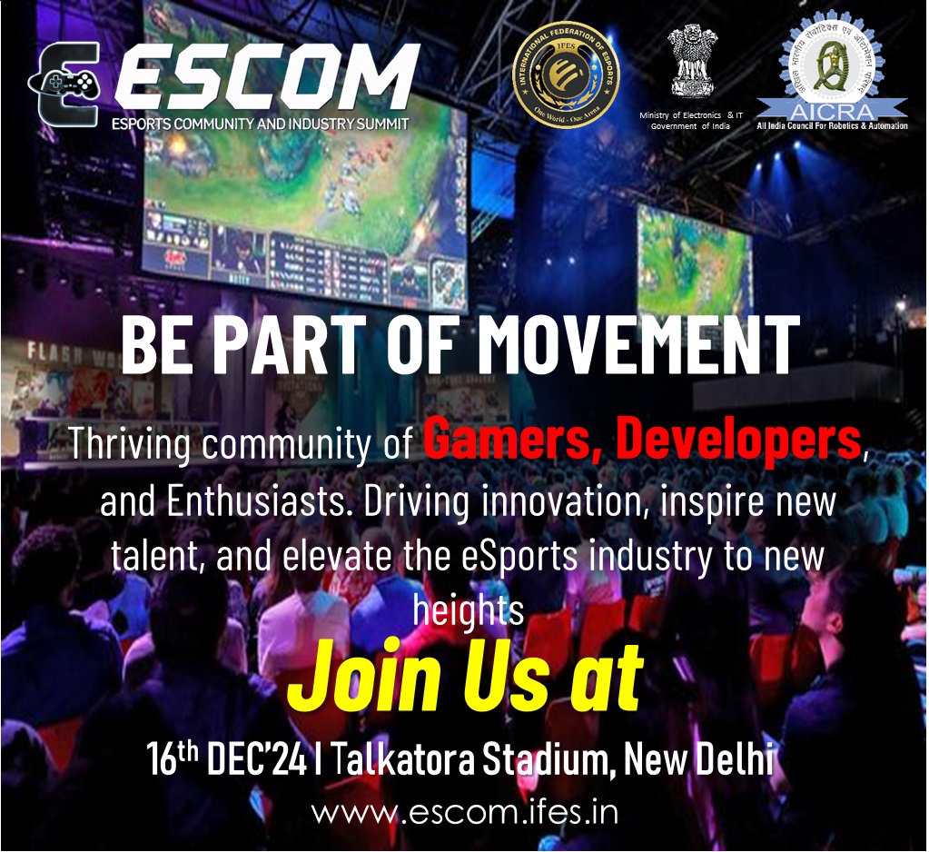 ESCOMglobal's tweet image. Calling all 𝐆𝐚𝐦𝐞𝐫𝐬 𝐚𝐧𝐝 𝐃𝐞𝐯𝐞𝐥𝐨𝐩𝐞𝐫𝐬!
Join us at the ESCOM to connect, collaborate, and explore the latest trends in competitive gaming.
Don’t miss this chance to shape the future of eSports together!
escom.ifes.in

#ifes #escom #aicra #gamers  #esports