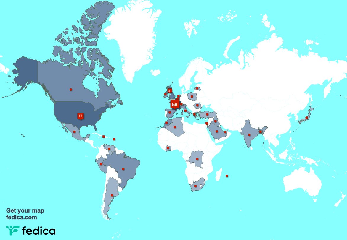 OTHsourcefr's tweet image. Merci beaucoup à mes 1 nouveaux abonnés qui vivent en: France la semaine dernière. fedica.com/!OTHsourcefr