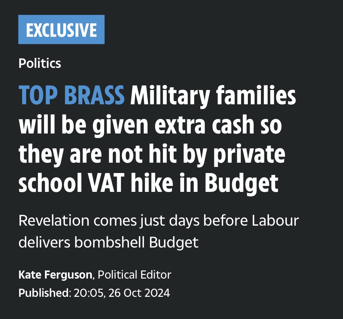 anthonyboutall's tweet photo. As a teacher in a state school, I am 100% opposed to this Labour govt’s hated education tax. It is intentionally chaotic, being introduced for January in the middle of the academic year, & it will lead to:

- Overcrowded state schools
- Disarray & disruption for SEN children
- Less scope for bursaries for the least well off
- Negligible tax revenue, if not an actual net cost to taxpayers
- State schools forced to cope with a sudden surge & overcrowded classrooms
- Children from lower-income families less likely to gain places at sought after local state schools

Well done to everyone who campaigned to force a u-turn for military families, exempting them from this pernicious tax.

Assuming this govt is too proud to accept the whole policy should be scrapped (which, in an ideal world, it should), it is now imperative that we campaign to get the same exemption for SEN children. It is disgraceful that they should be facing this immediate disruption, forced on them by the govt.

https://t.co/1l3107JQ0L