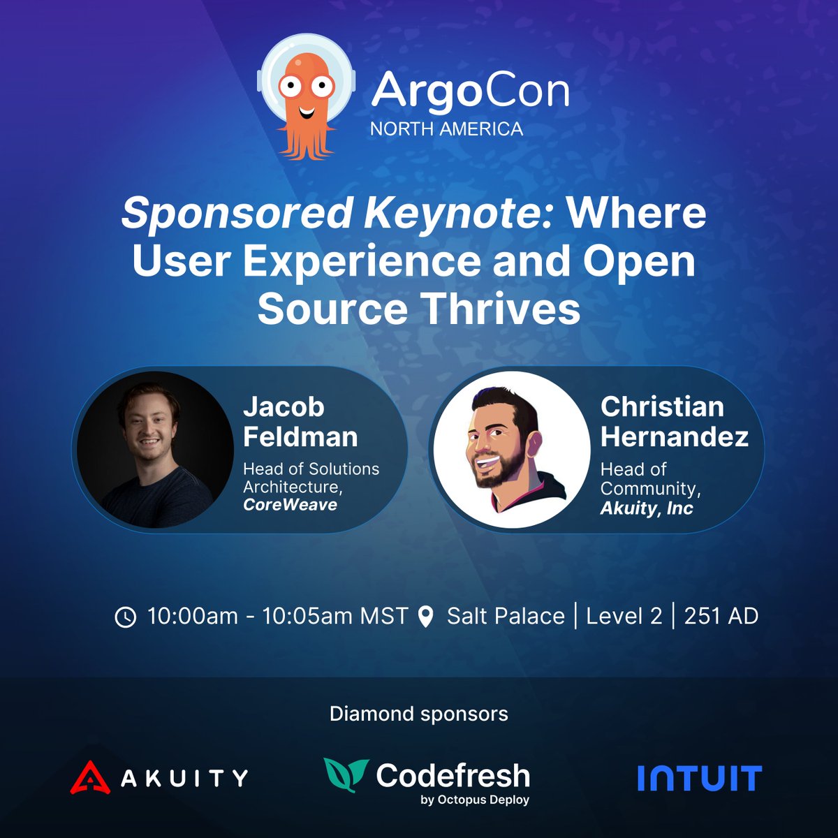 argoproj's tweet photo. Keynote Alert!ย ๐จ
Join @christianh814 & @JacobFeldman17 at ArgoCon for a dive into UX and open-source innovation. Discover how @akuityio enhances cloud-native delivery to empower Platform Engineers, Devs, and DevOps teams. ๐ Donโt miss it!
#Kubernetes #ArgoProject #OpenSource #CloudNative
View the full #ArgoCon schedule here: https://t.co/war4P3aBMB