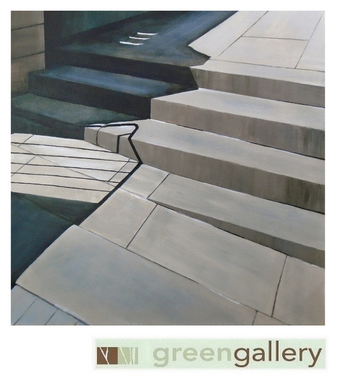 New work heading to @Greengallery2 for their WINTER EXHIBITION : opens 23 Nov

LEVEL 
61x60cm acrylic &amp; oil on canvas 
greengallery.com 
#Buchlyvie #Stirling #Scotland 

#art #painting #cityscape #infrastructure