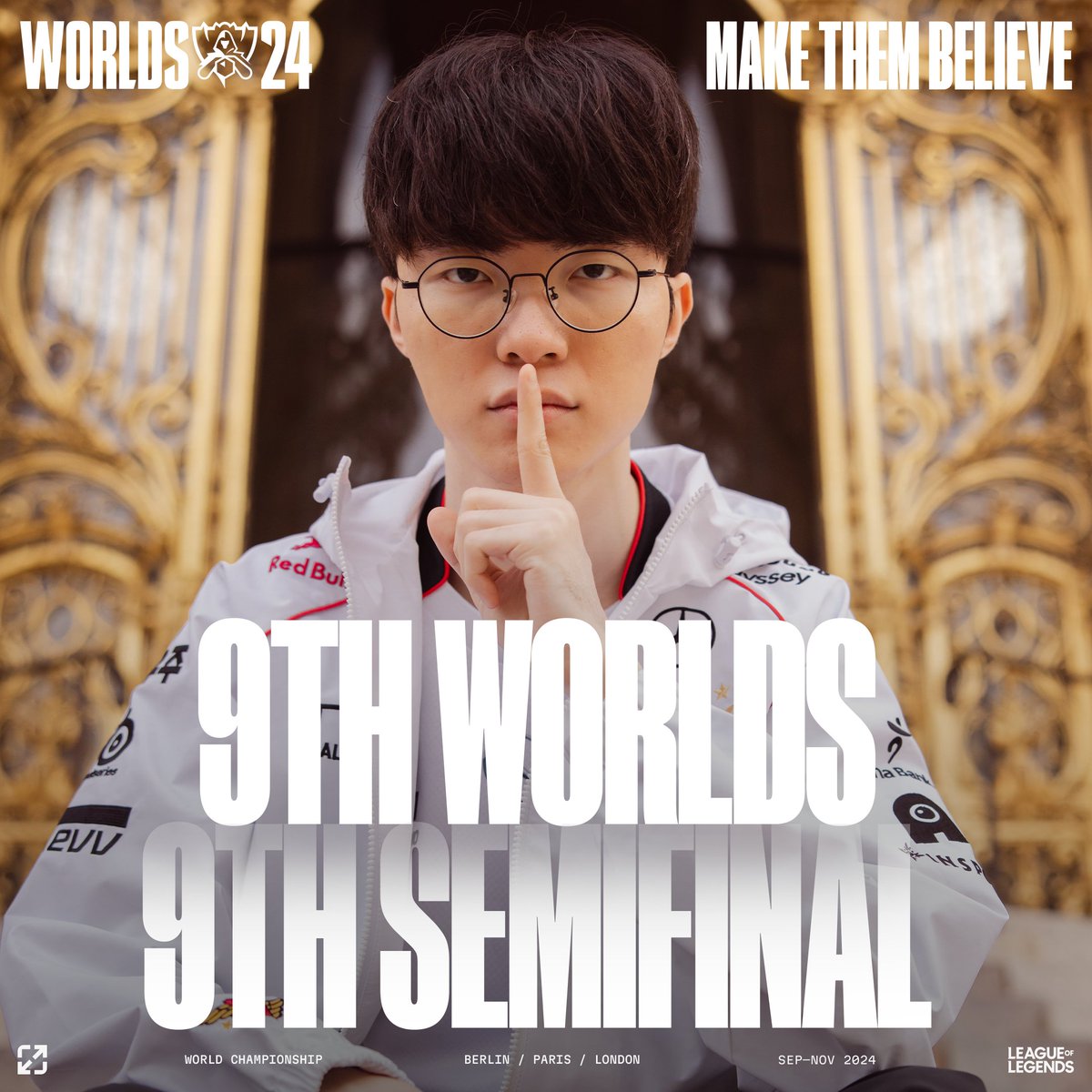 lolesports's tweet image. FAKER.