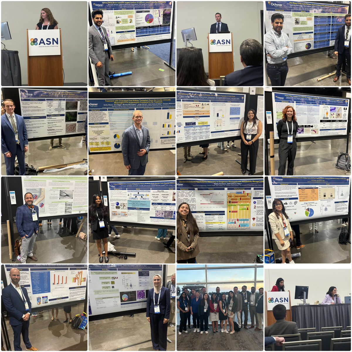 VelezNephHepato's tweet photo. Wrapping up an incredible @ASNKidney #KidneyWk 2024 with our amazing @OchsnerNephro team. Several oral presentations and posters, absolutely proud of the terrific job done by every member of the team sharing their work 💪🙌 @UQMedicine @OchsnerCareers #Reinvigorated https://t.co/JXcmudNWGS