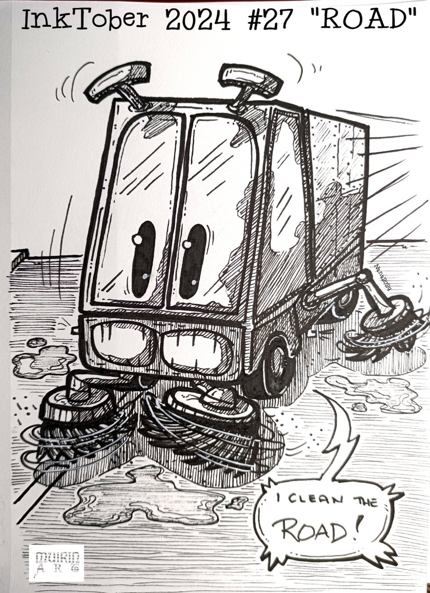 NanaHonkonen's tweet image. #Inktober2024 #27 &quot;ROAD&quot;
#PigmaMicrons on #sketchbook

#road #inktoberroad #streetsweeper #robots #muirinartinktober2024 #muirinartrobots #drawingchallenge #drawing #draw #illustrations #inktober #finland #suomitaide #suomi #taide #inktoberfinland @inktober @drawmearobot