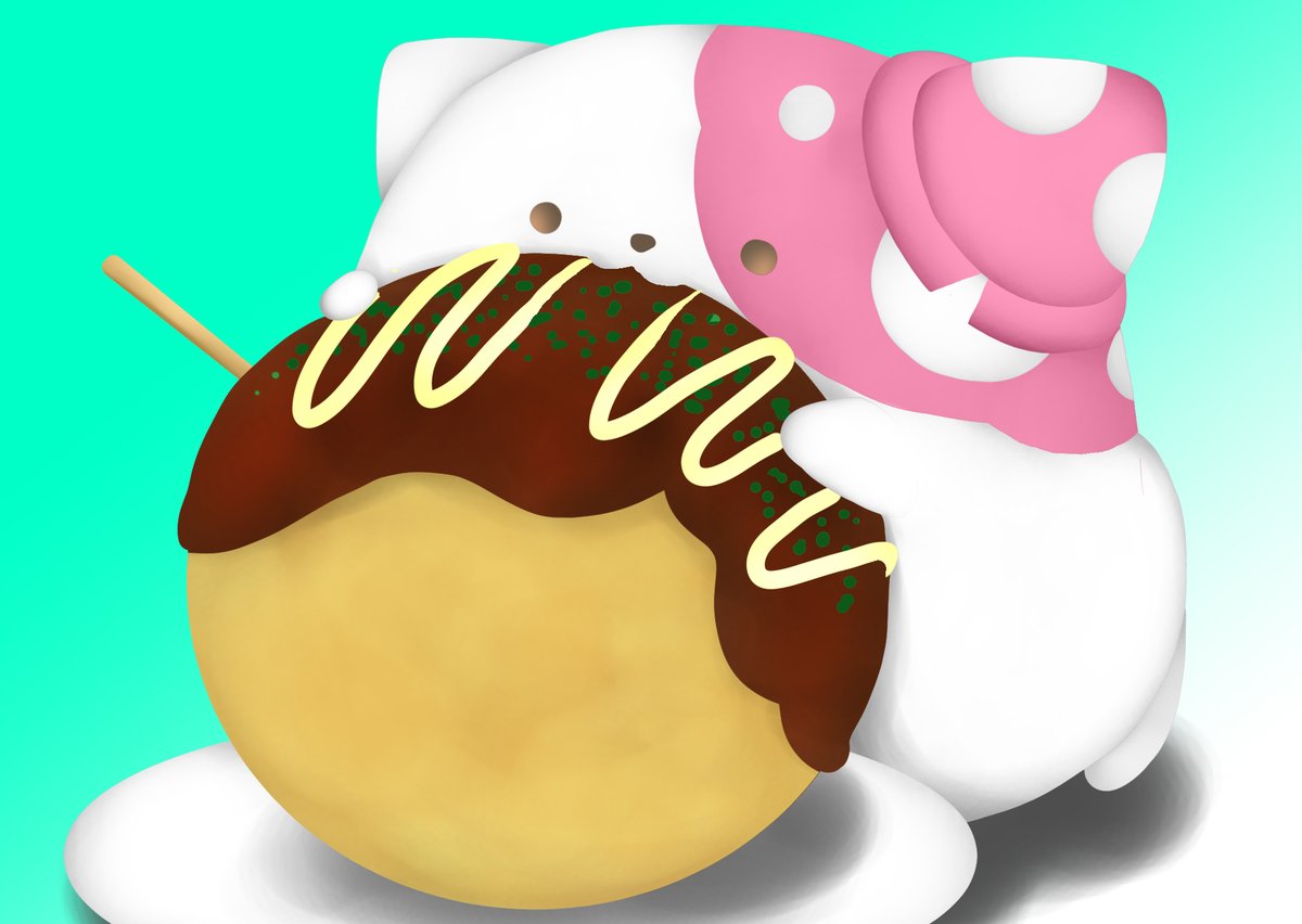 たこ焼きが大き過ぎだよ きのこいぬ！
描いてみました。

#きのこいぬ #ファンアート #イラスト #illust #illustration #お絵描き #絵描き #drawing #art #絵柄が好みって人にフォローされたい #イラスト好きとつながりたい #お絵描き好きさんと繋がりたい #絵描きさんと繋がりたい