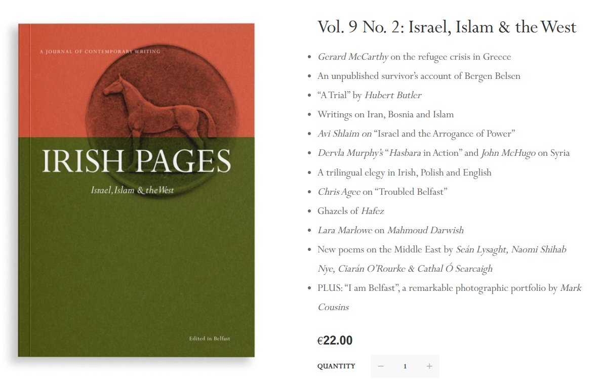 irishpages's tweet photo. “Israel &amp; Palestine are not neighbours. Israel is built not next to Palestine but on top of it…. We are living in cages, &amp; all around the cages is Israel.” 

~ from an interview with Palestinian poet Mahmoud Darwish, reprinted in our 2015 issue:
https://t.co/6xODrdSs7L

@_IAFP https://t.co/4cjWZ97RUT