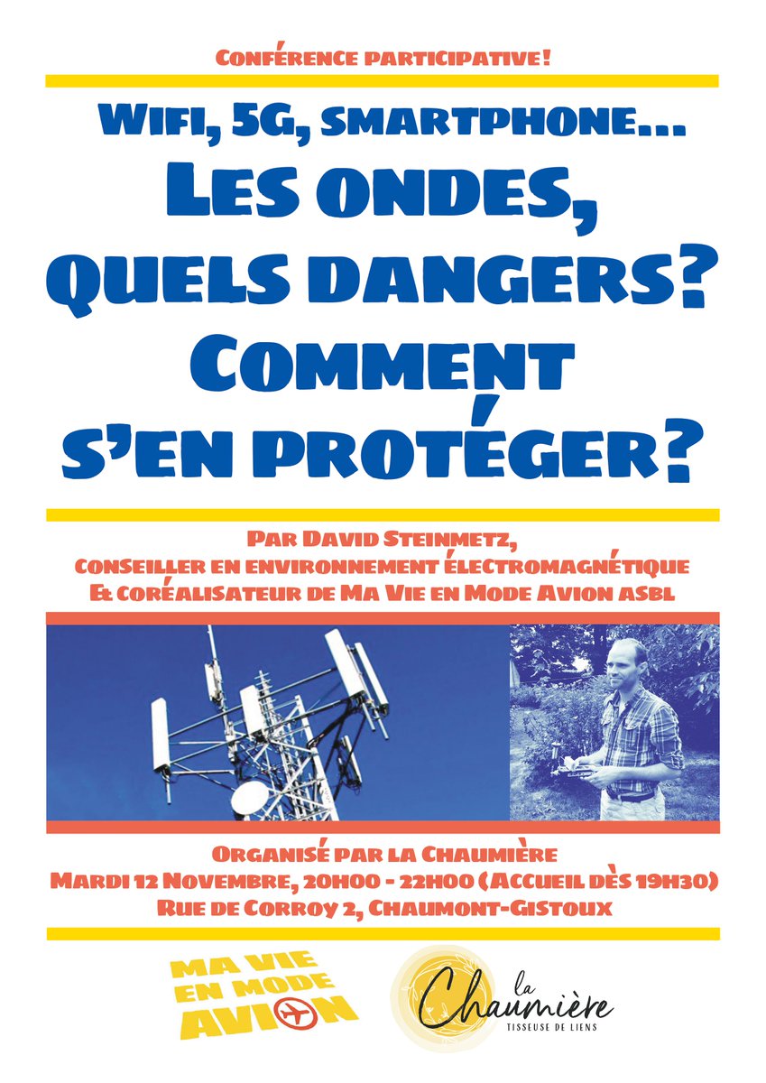 Notre prochaine conférence ! 
Mardi 12 novembre en soirée, à La Chaumière - Chaumont-Gistoux 🥳
Au plaisir de s'y retrouver !