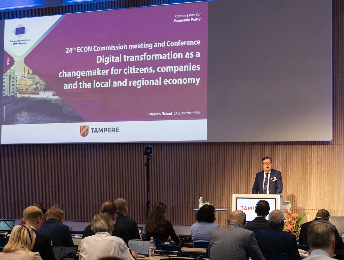 Euroopan alueiden komitean ECON -valiokunta kokoontui kutsumanani Tampereelle kokoukseen ja konferenssiin. Aiheena oli digitalisaatio ja tekoäly. Hienoa, että niin monet jäsenet saapuivat paikalle. Tapahtuma oli onnistunut ja palaute positiivista. #CoR #EULocal #Tampere