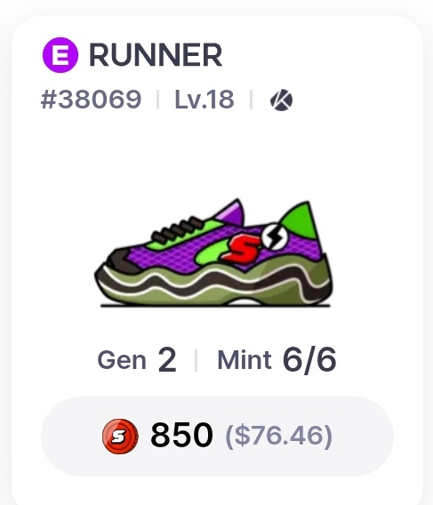 I sell it, you can check it on marketplace guys.

Epic lvl 18 850 grnd.

Superwalk promo code PXYQEEV

#SuperWalk #M2E #GRND #BNB          #BNBChain #BSC #KLAY #NFTs #btc #P2EGame #P2E #m2e #NFT <a href="/klaytn_official/">Klaytn (now Kaia)</a> #walk  #game #STEPN #SOL #MEXC
#PlayToEarn <a href="/SuperWalk_/">SuperWalk👟</a>