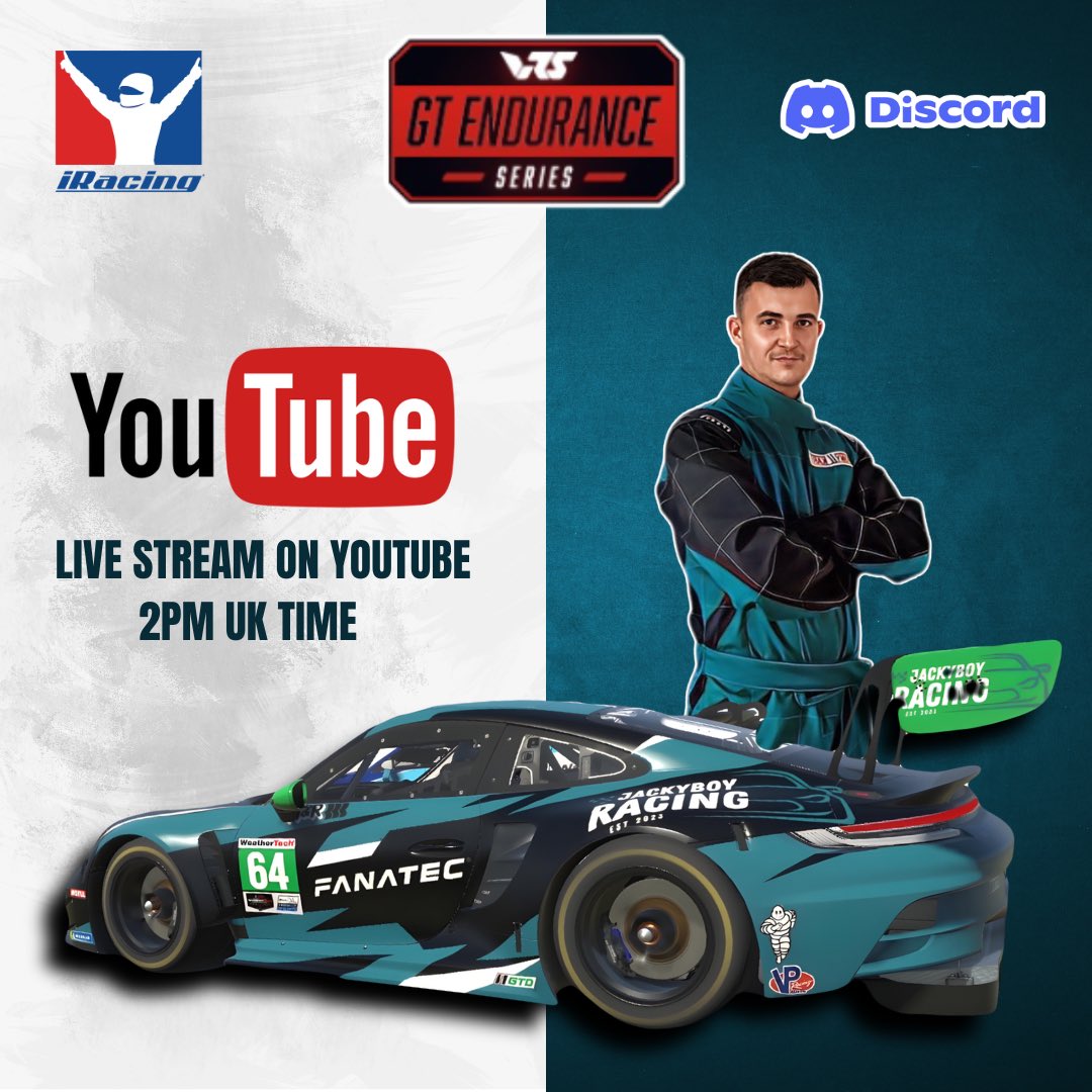 JackyboyRacing's tweet image. We tackle another 3 Hour Endurance Race on our own today.

Last time out at Zolder was pretty successful at getting P3 in an eventful multiclass race.

Can we keep up the momentum going?#iracing